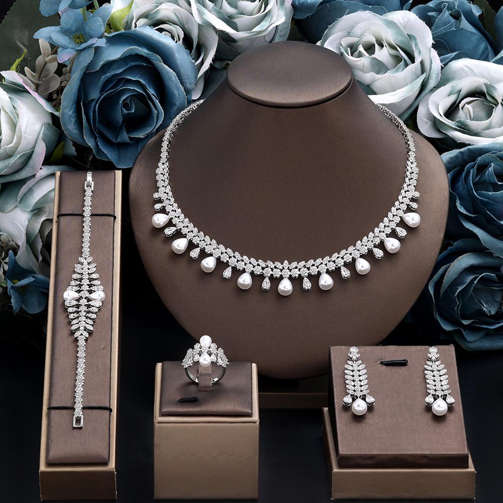 Ladies /Bridal Shiny Zircon Jewelry Sets #JEWLY067