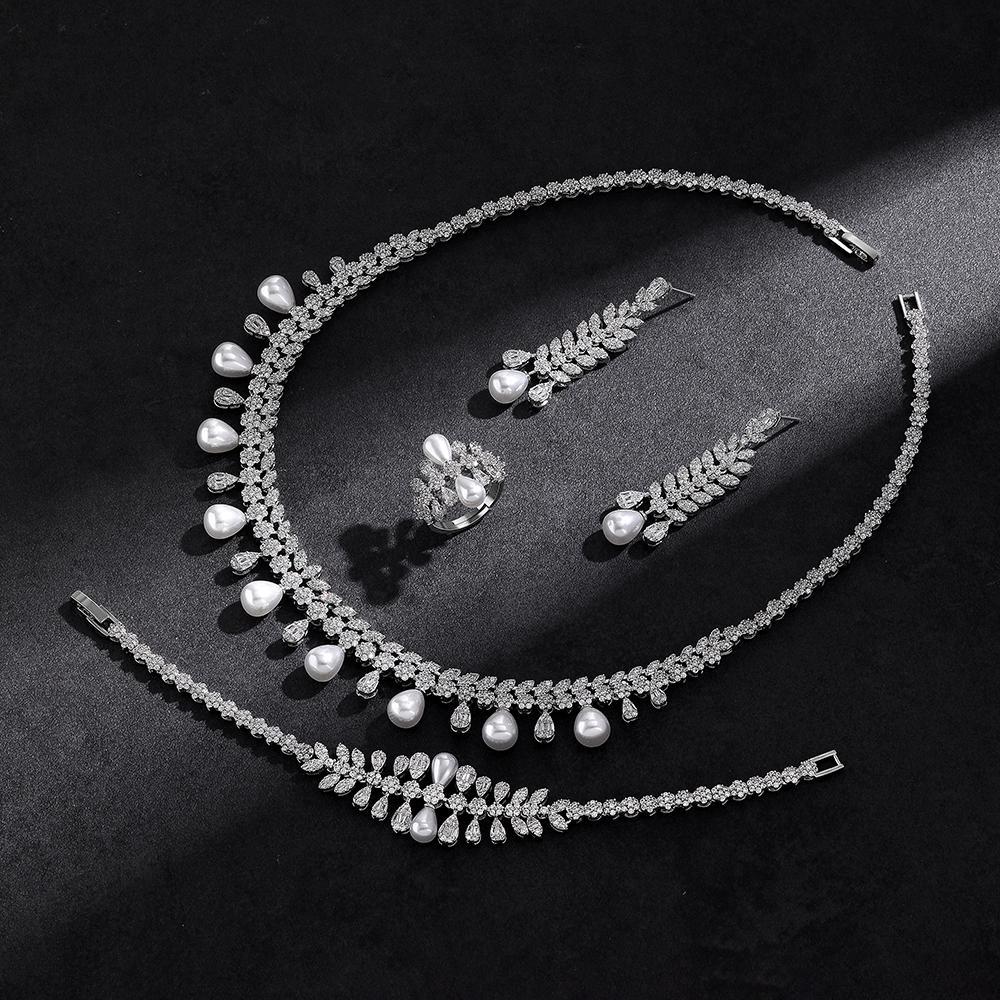Ladies /Bridal Shiny Zircon Jewelry Sets #JEWLY067