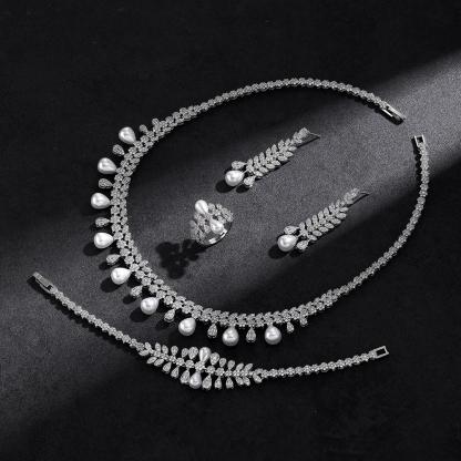 Ladies /Bridal Shiny Zircon Jewelry Sets #JEWLY067