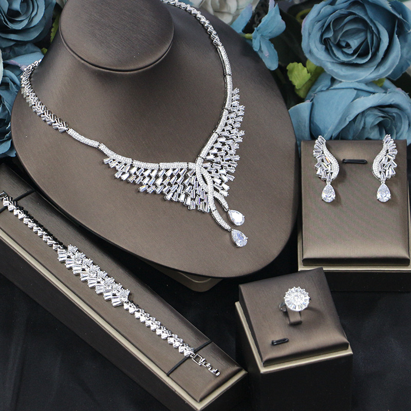 Ladies /Bridal Shiny Zircon Jewelry Sets #JEWLY068
