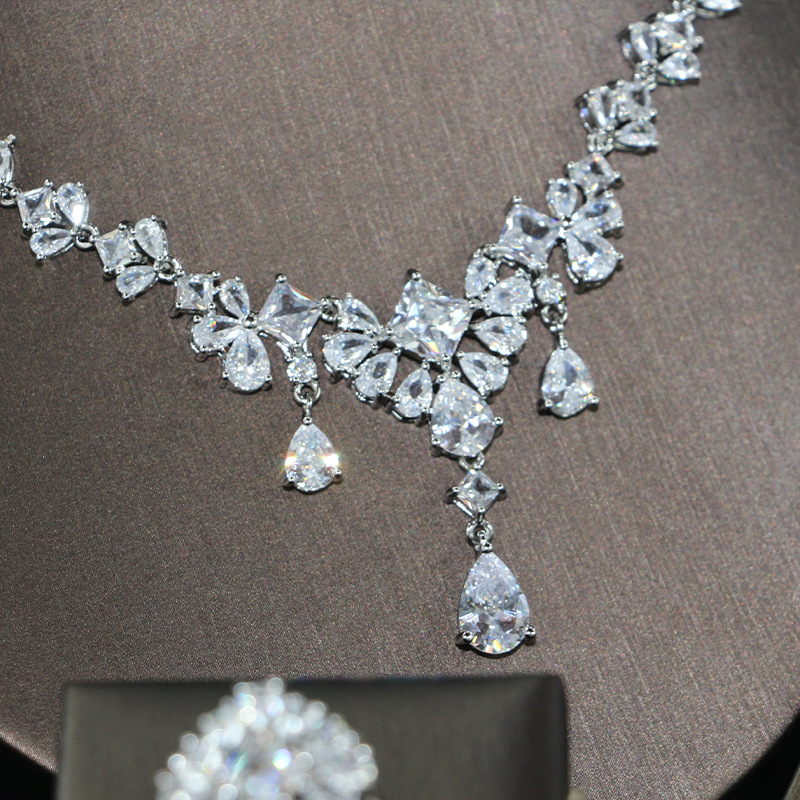 Ladies /Bridal Shiny Zircon Jewelry Sets #JEWLY069