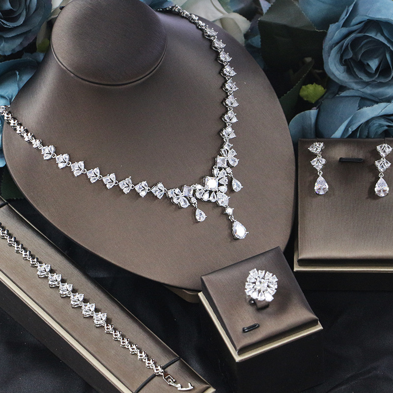 Ladies /Bridal Shiny Zircon Jewelry Sets #JEWLY069