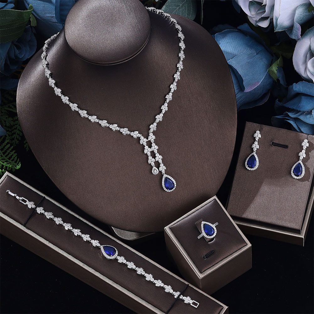 Ladies /Bridal Shiny Zircon Jewelry Sets #JEWLY70