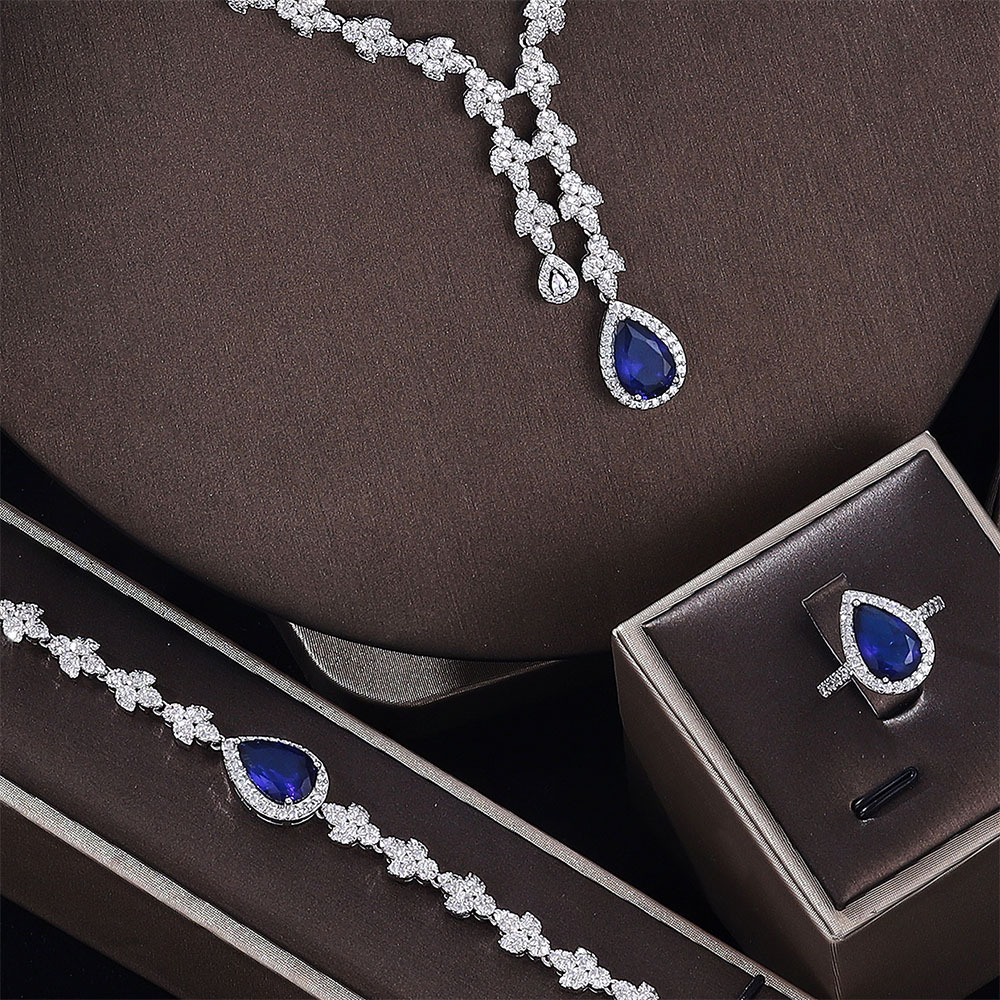 Ladies /Bridal Shiny Zircon Jewelry Sets #JEWLY70