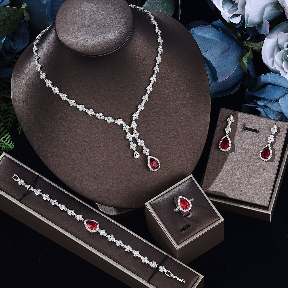 Ladies /Bridal Shiny Zircon Jewelry Sets #JEWLY70