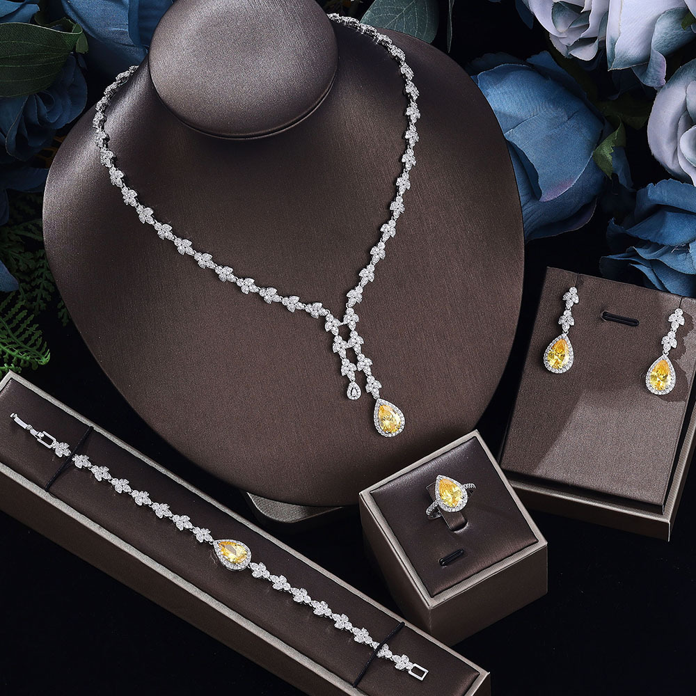 Ladies /Bridal Shiny Zircon Jewelry Sets #JEWLY70