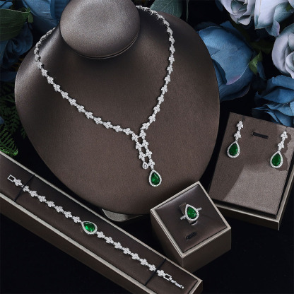 Ladies /Bridal Shiny Zircon Jewelry Sets #JEWLY70