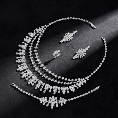 Ladies /Bridal Shiny Zircon Jewelry Sets #JEWLY71