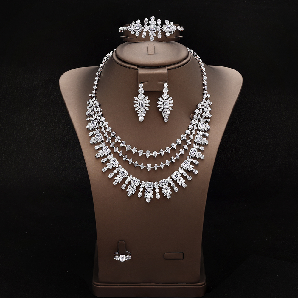 Ladies /Bridal Shiny Zircon Jewelry Sets #JEWLY71
