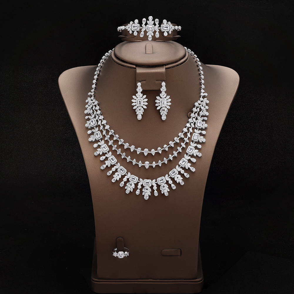 Ladies /Bridal Shiny Zircon Jewelry Sets #JEWLY71