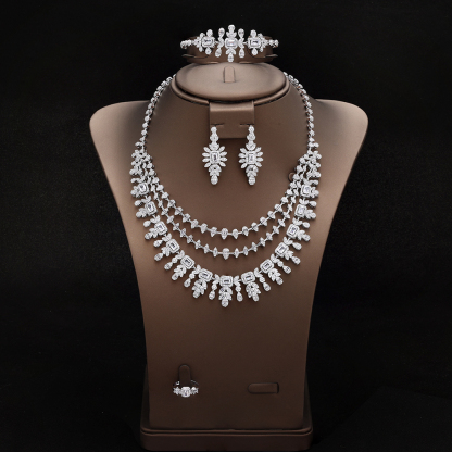 Ladies /Bridal Shiny Zircon Jewelry Sets #JEWLY71
