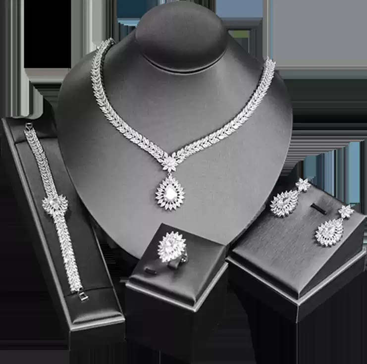 Ladies /Bridal Shiny Zircon Jewelry Sets #JEWLY73
