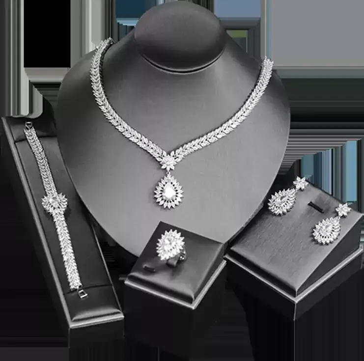 Ladies /Bridal Shiny Zircon Jewelry Sets #JEWLY73