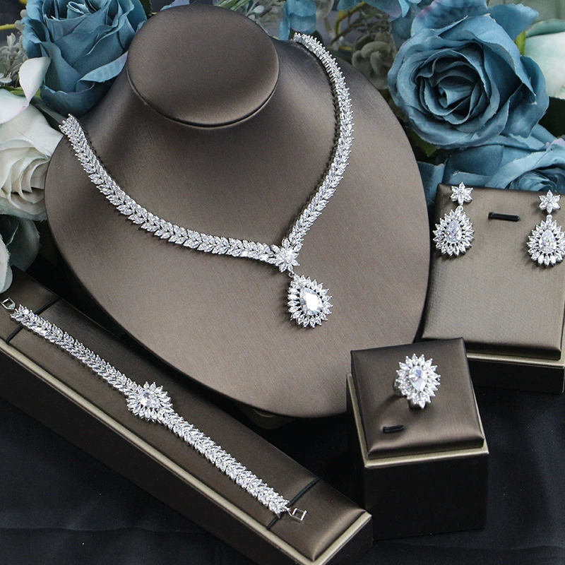 Ladies /Bridal Shiny Zircon Jewelry Sets #JEWLY73