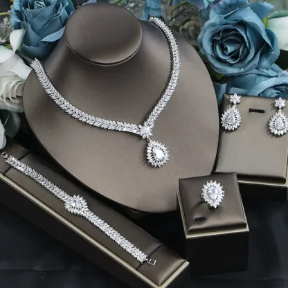 Ladies /Bridal Shiny Zircon Jewelry Sets #JEWLY73