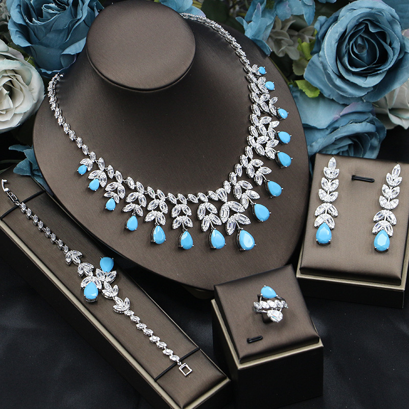 Ladies /Bridal Shiny Zircon Jewelry Sets #JEWLY74