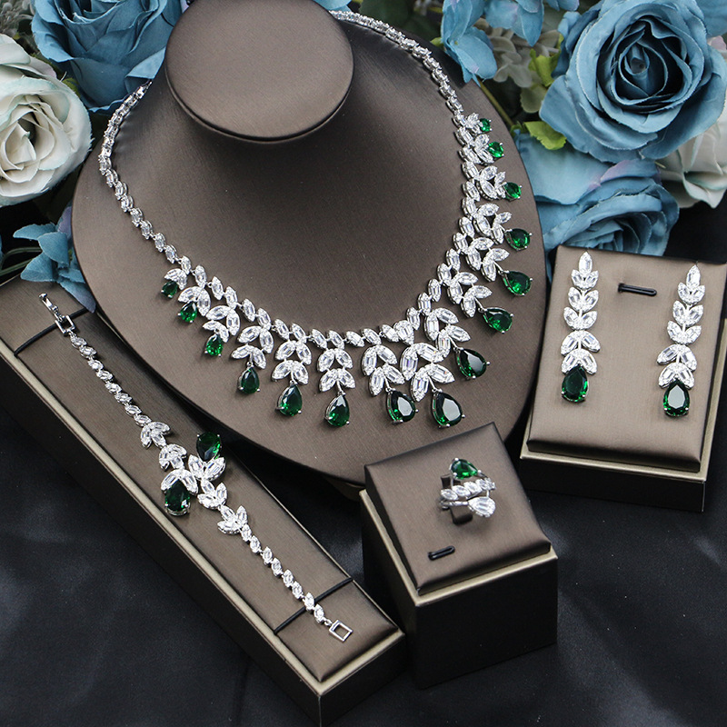 Ladies /Bridal Shiny Zircon Jewelry Sets #JEWLY74