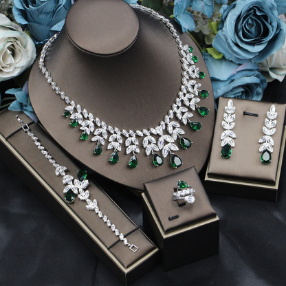 Ladies /Bridal Shiny Zircon Jewelry Sets #JEWLY74
