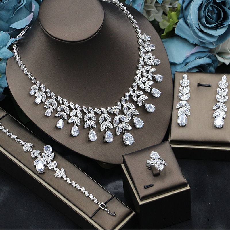Ladies /Bridal Shiny Zircon Jewelry Sets #JEWLY74