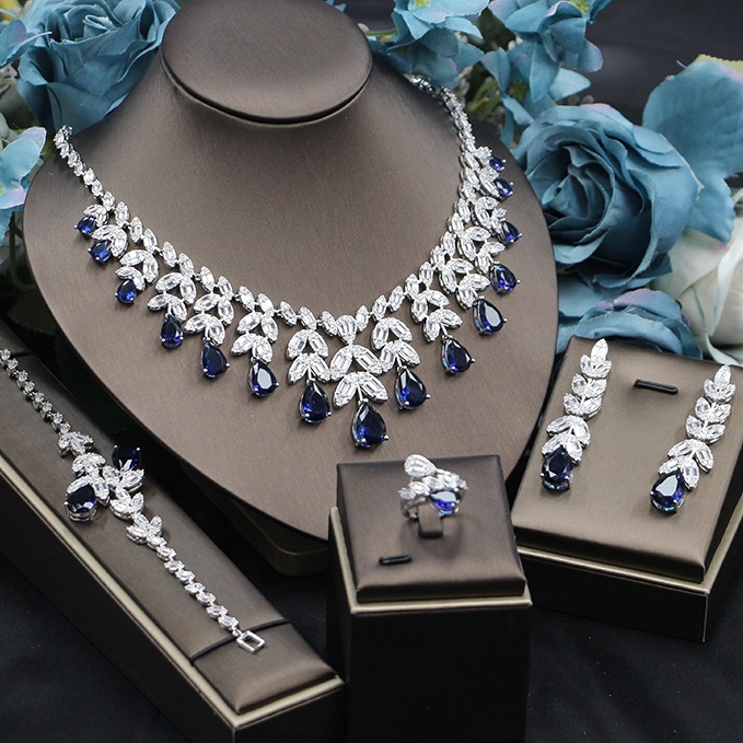 Ladies /Bridal Shiny Zircon Jewelry Sets #JEWLY74