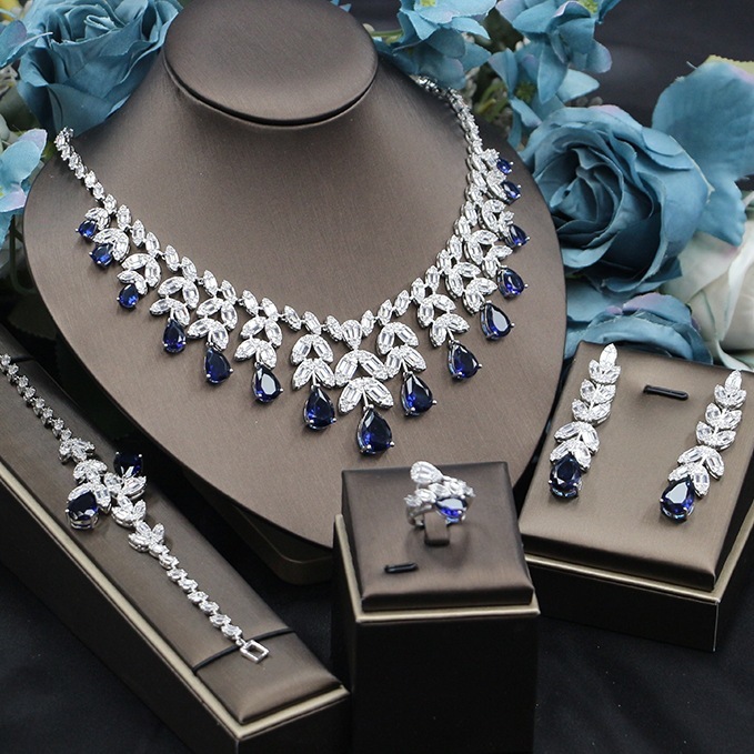 Ladies /Bridal Shiny Zircon Jewelry Sets #JEWLY74