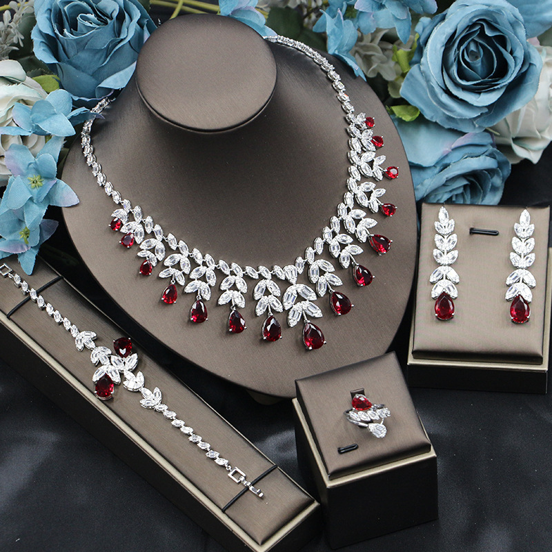 Ladies /Bridal Shiny Zircon Jewelry Sets #JEWLY74