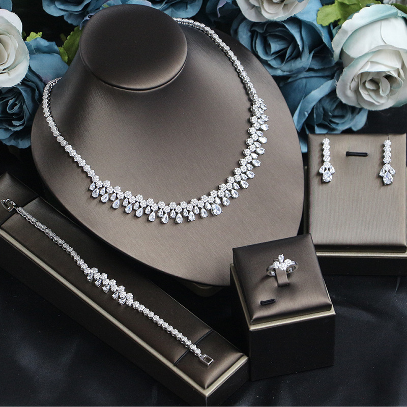 Ladies /Bridal Shiny Zircon Jewelry Sets #JEWLY75
