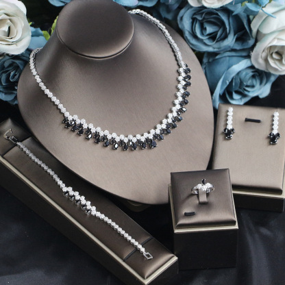 Ladies /Bridal Shiny Zircon Jewelry Sets #JEWLY75