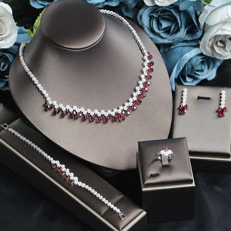 Ladies /Bridal Shiny Zircon Jewelry Sets #JEWLY75