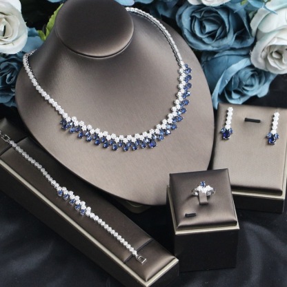 Ladies /Bridal Shiny Zircon Jewelry Sets #JEWLY75