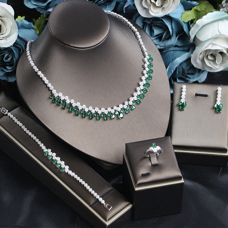 Ladies /Bridal Shiny Zircon Jewelry Sets #JEWLY75
