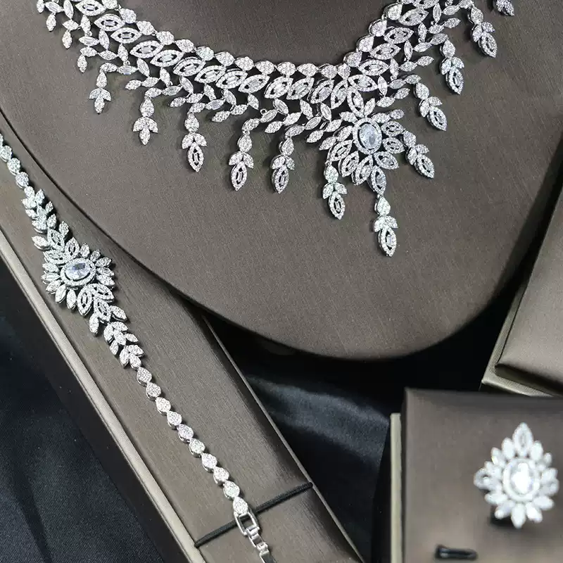 Ladies /Bridal Shiny Zircon Jewelry Sets #JEWLY76