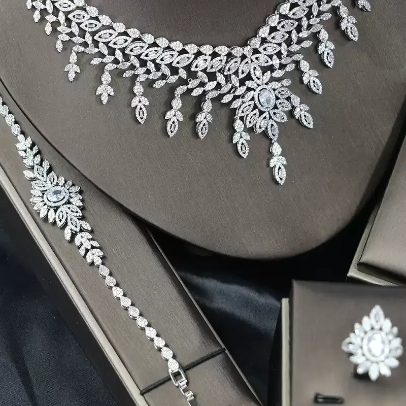Ladies /Bridal Shiny Zircon Jewelry Sets #JEWLY76