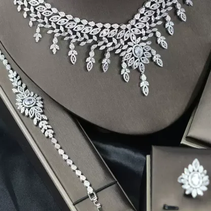 Ladies /Bridal Shiny Zircon Jewelry Sets #JEWLY76