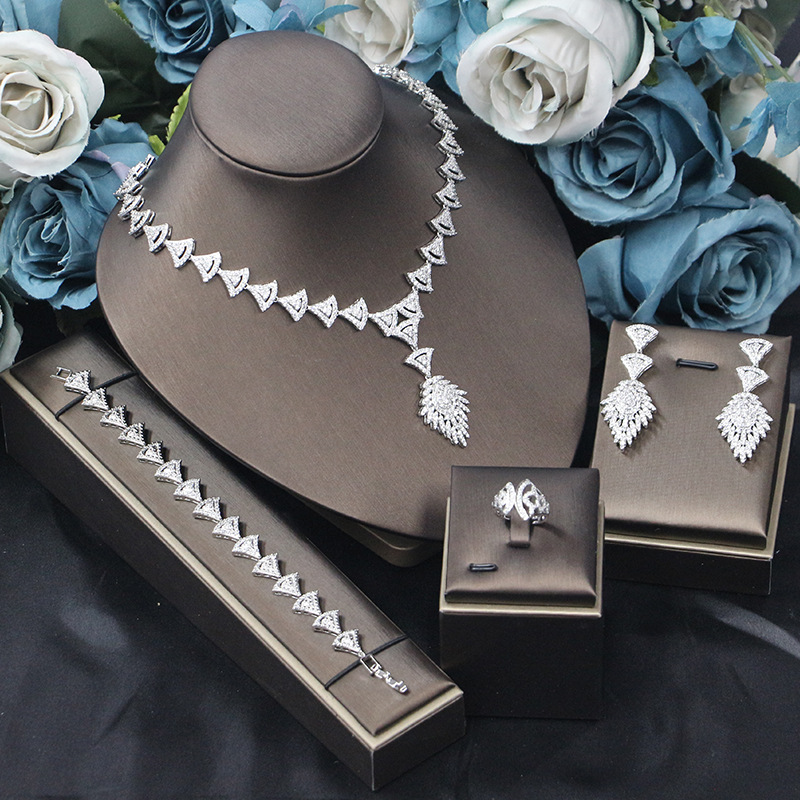 Ladies /Bridal Shiny Zircon Jewelry Sets #JEWLY78