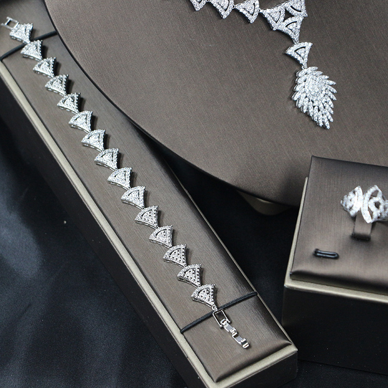 Ladies /Bridal Shiny Zircon Jewelry Sets #JEWLY78