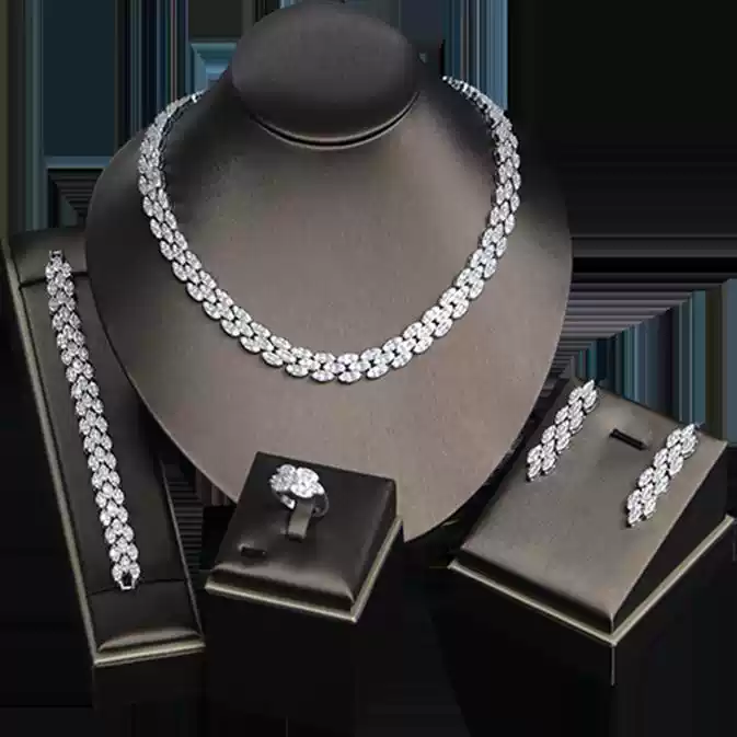 Ladies /Bridal Shiny Zircon Jewelry Sets #JEWLY81