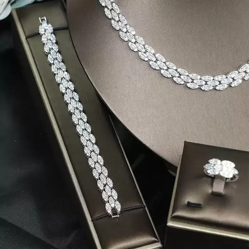 Ladies /Bridal Shiny Zircon Jewelry Sets #JEWLY81