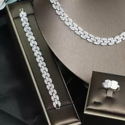 Ladies /Bridal Shiny Zircon Jewelry Sets #JEWLY81
