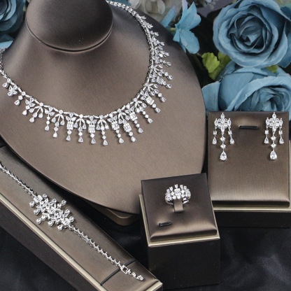 Ladies /Bridal Shiny Zircon Jewelry Sets #JEWLY82