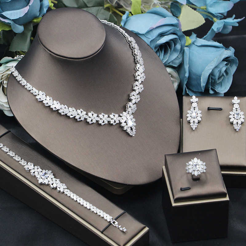 Ladies /Bridal Shiny Zircon Jewelry Sets #JEWLY83