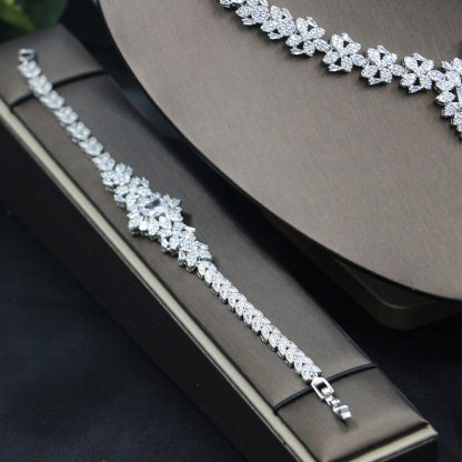 Ladies /Bridal Shiny Zircon Jewelry Sets #JEWLY83