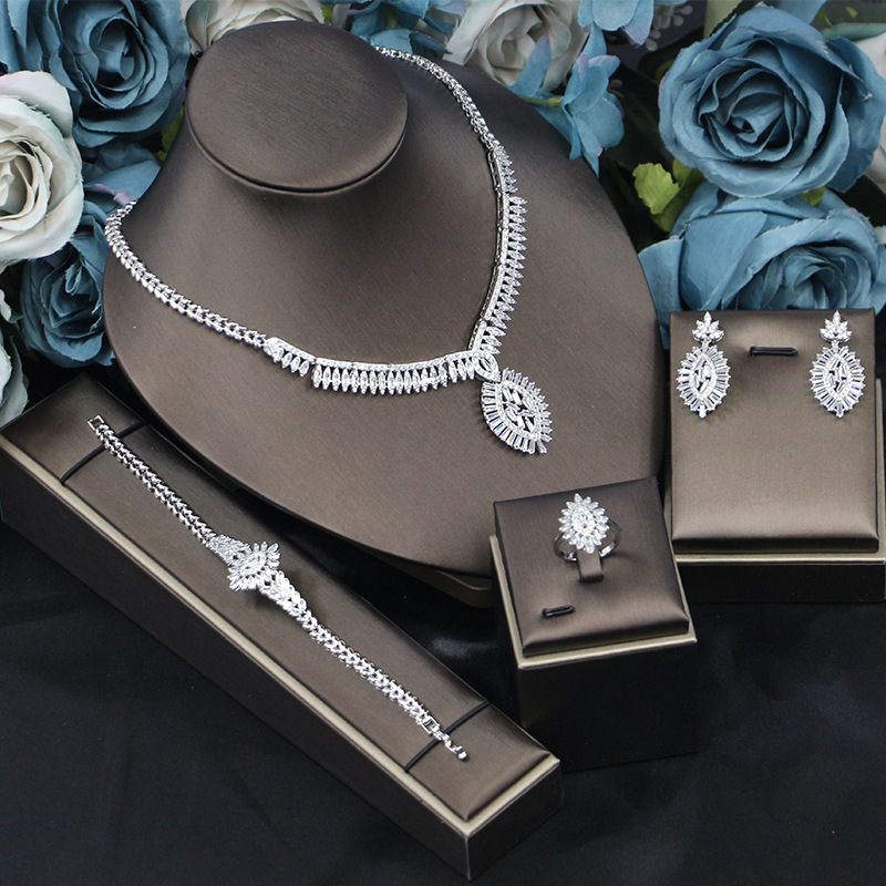 Ladies /Bridal Shiny Zircon Jewelry Sets #JEWLY84