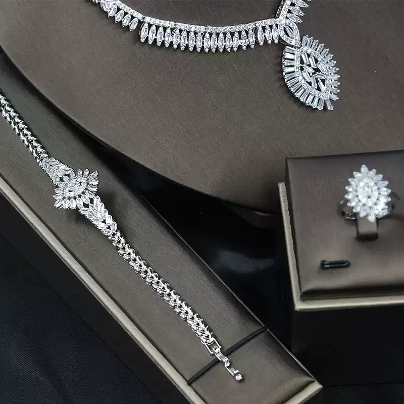 Ladies /Bridal Shiny Zircon Jewelry Sets #JEWLY84