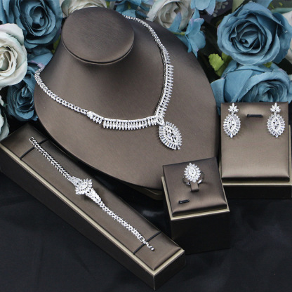 Ladies /Bridal Shiny Zircon Jewelry Sets #JEWLY84
