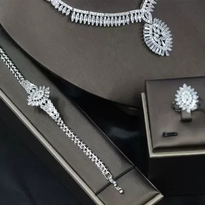 Ladies /Bridal Shiny Zircon Jewelry Sets #JEWLY84
