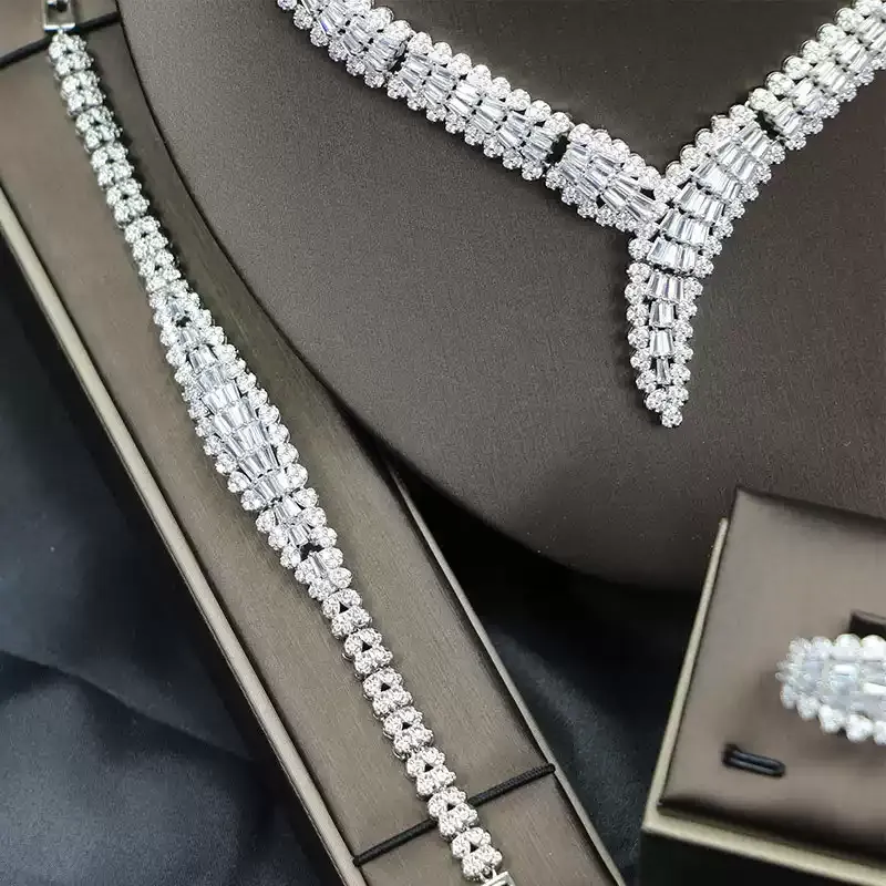Ladies /Bridal Shiny Zircon Jewelry Sets #JEWLY85