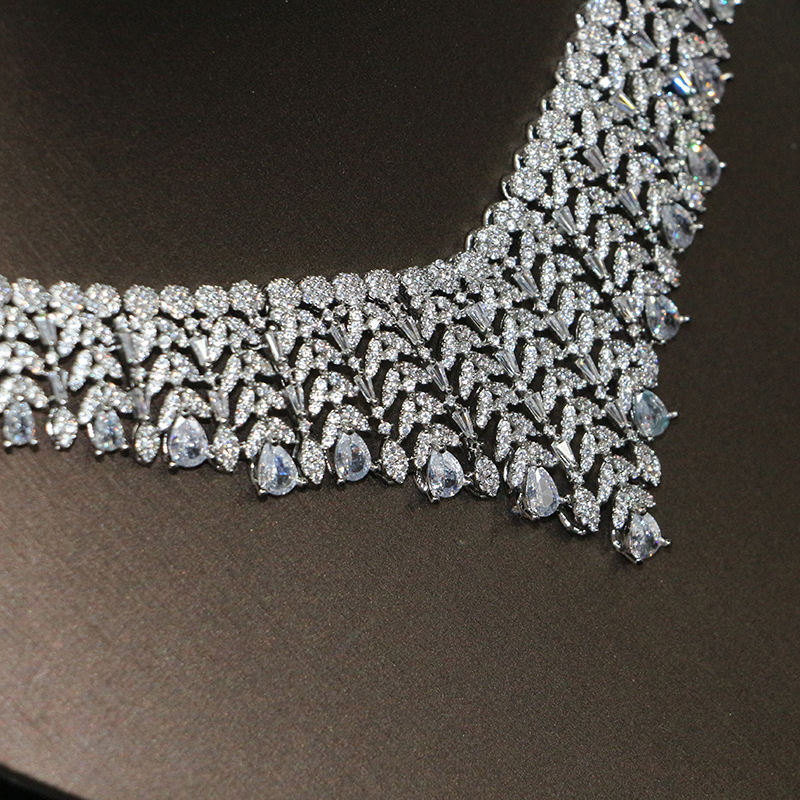 Ladies /Bridal Shiny Zircon Jewelry Sets #JEWLY86
