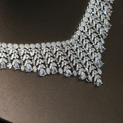 Ladies /Bridal Shiny Zircon Jewelry Sets #JEWLY86