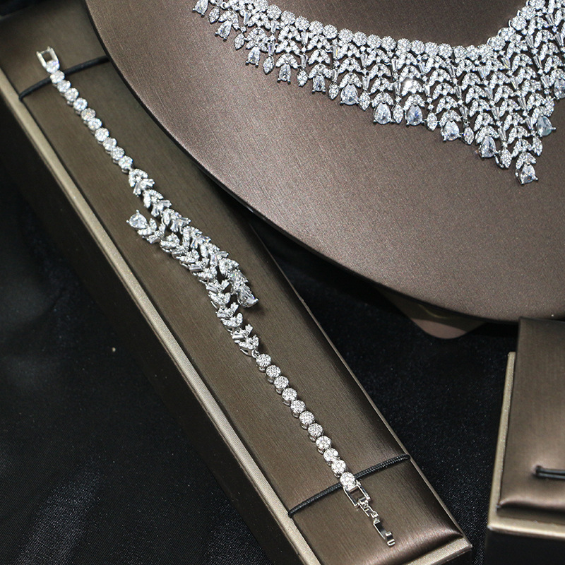 Ladies /Bridal Shiny Zircon Jewelry Sets #JEWLY86